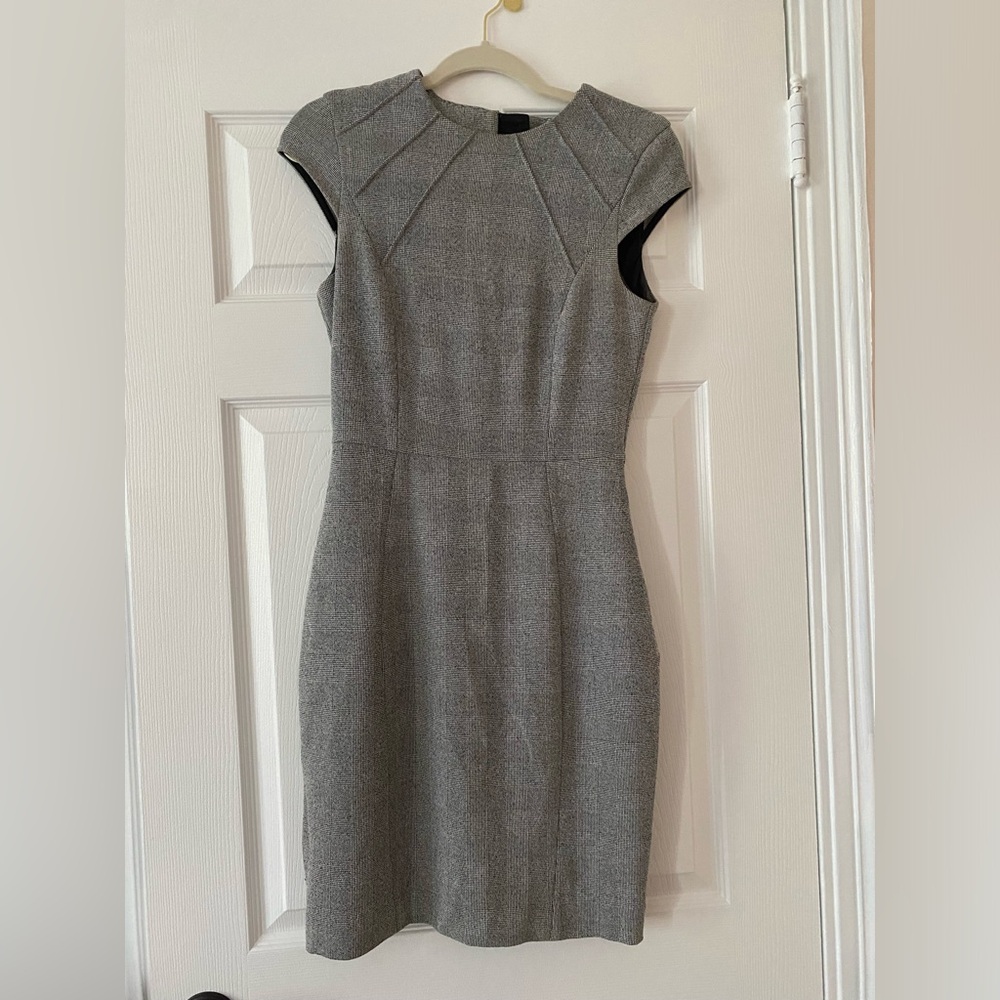 Like new H&M structured grey midi work dress
